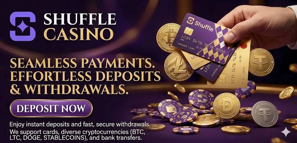 Shuffle Casino befizetés kifizetés