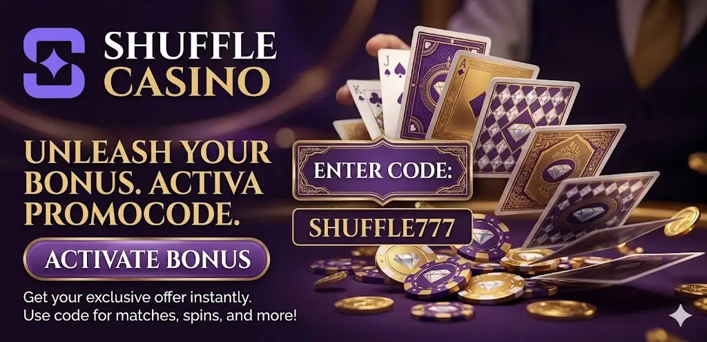 Shuffle Casino promókód bónuszkód