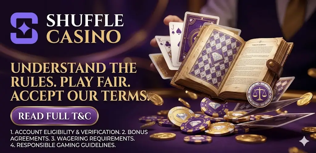 Shuffle Casino felhasználási feltételek